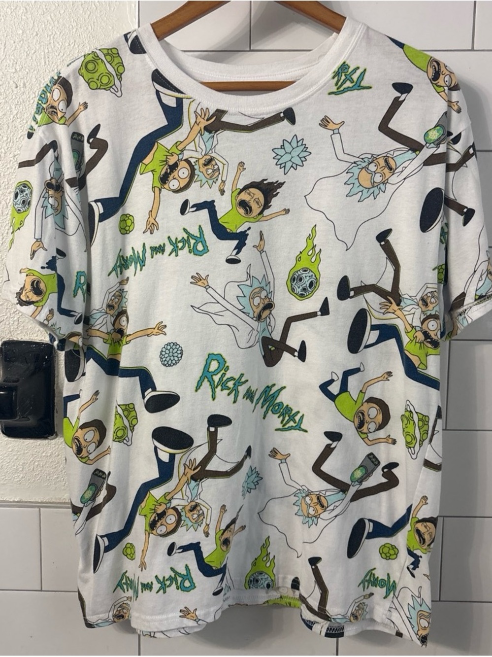 Cartoon Network Rick and Morty Tee in White, Gray & Blue